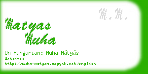 matyas muha business card