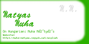 matyas muha business card